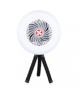 Mini ventilador solar con luz