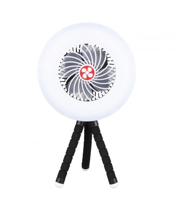 Mini ventilador solar con luz