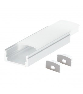Perfil 2M Led superficie 12mm Blanca