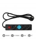 Base multiple 4T con interruptor 3M N