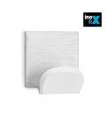 COLGADOR ADHESIVO BLANCO CON BASE ACERO