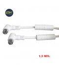 PROL. TV VIDEO ACODADA CON FILTRO 9,5MM