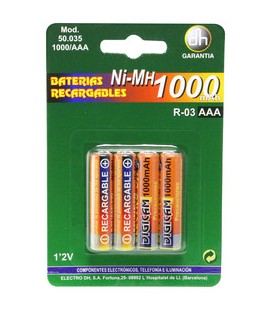 Bateria recargables 2xAAA