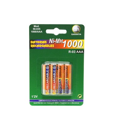 Bateria recargables 2xAAA