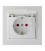 Enchufe Tipo Schuko Con Tapa Blanco