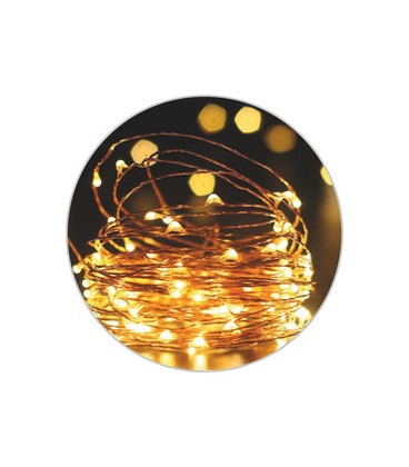 Mini Guirnalda dec con LED SOLAR 12M Cal