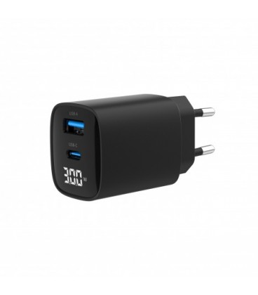 Cargador rápido USB A + USB C y 30 W