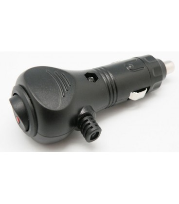 CONECTOR MECHERO ACODADO CON FUSIBLE 8A
