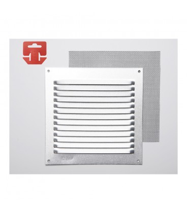 150X150MM REJILLA C/MOSQ ALUM 0.6 NAT.