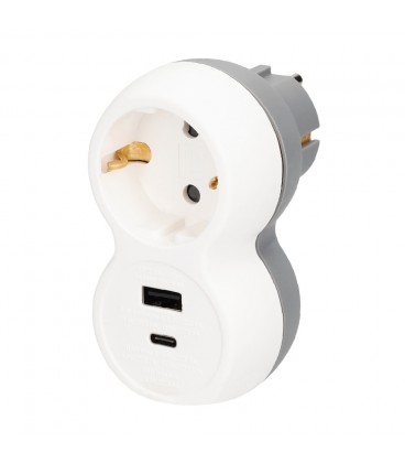 Ladrón simple con USB tipo A y tipo C
