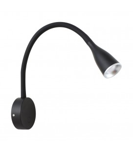 Lámpara LED flexo pared. Negra. 5W