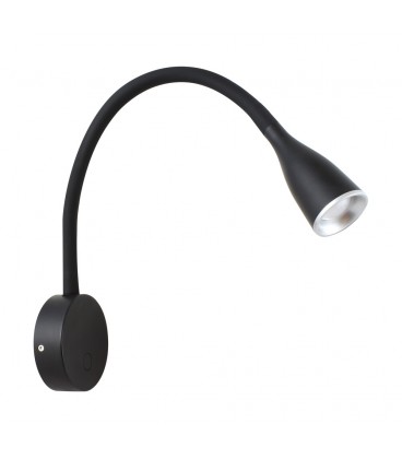 Lámpara LED flexo pared. Negra. 5W