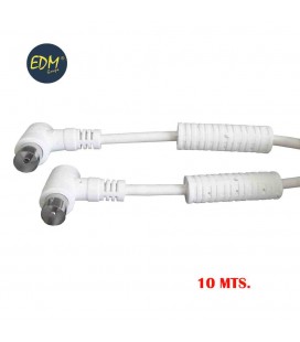 PROL. TV VIDEO ACODADA CON FILTRO 10M BL