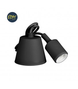 COLGANTE DE SILICONA E27 60W NEGRO