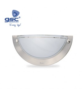 E27 APLIQUE PARED SEMICIRCULAR ALUMINIO