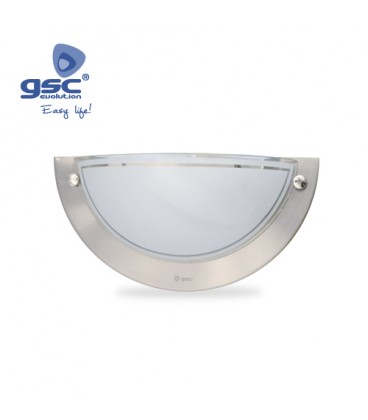E27 APLIQUE PARED SEMICIRCULAR ALUMINIO