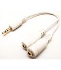 3.5mm STEREO MACHO - 2x3.5mm HEMBRA, DOR