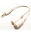 3.5mm STEREO MACHO - 2x3.5mm HEMBRA, DOR