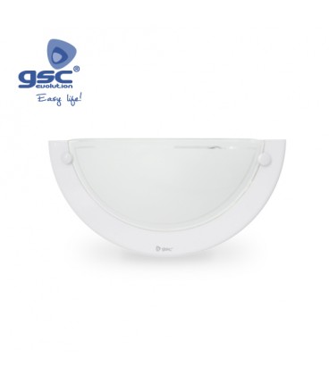 E27 APLIQUE PARED SEMICIRCULAR BLANCO