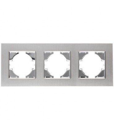 S-EMPOT.ALUMINIO PLATA MARCO 3ELEM.HORI