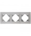 S-EMPOT.ALUMINIO PLATA MARCO 3ELEM.HORI