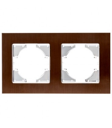 S-EMPOT.ALUMINIO MARRON MARCO 2ELEM.HORI