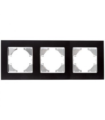 S-EMPOT.ALUMINIO NEGRO MARCO 3ELEM.HORI