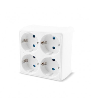 ADAPTADOR CUADRUPLE SCHUKO