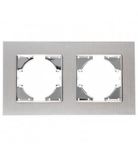 S-EMPOT.ALUMINIO PLATA MARCO 2ELEM.HORI