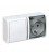 BASE SUPERFICIE SCHUKO 2P+T+CONMUTADOR
