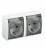 BASE DOBLE SUPERFICIE SCHUKO 2P+T 16A