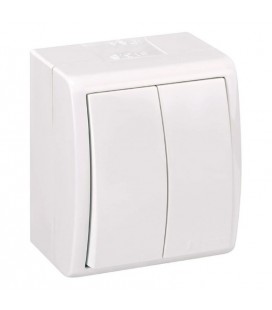 CONMUTADOR DOBLE SUPERFICIE 10AX 250 V