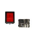 INTERRUPTOR LUMINOSO ROJO EMPOTRADO 4 PA