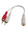 3.5mm STERO HEMBRA a 2x RCA MACHO, 20 cm