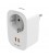 ADAPTADOR SCHUKO + 2 USB-C 45W, BLANCO