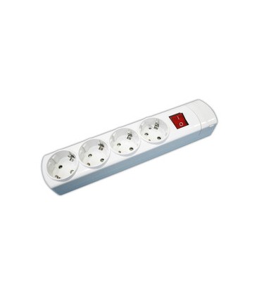 BASE 4 TOMAS + INTERRUPTOR S/CABLE