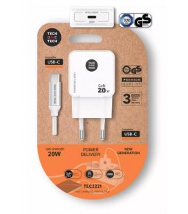 CARGADOR RÁPIDO GaN 20 W + CABLE USB-C B