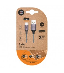 CABLE NYLON USB-A A USB-C 2 m