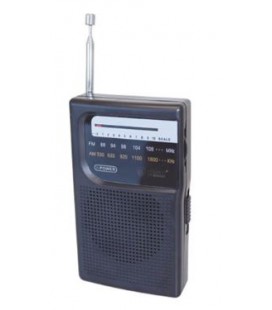 Radio vertical portátil 2xAA 118x28x70mm