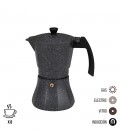 CAFETERA DE ALUMINIO 6 TAZAS PARA INDUCC