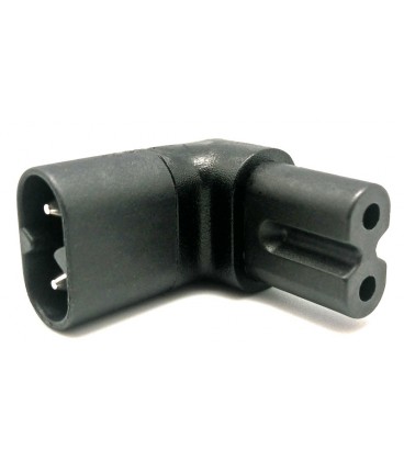 Adaptador tipo 8 Acodado, Macho/Hembra 
