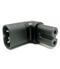 Adaptador tipo 8 Acodado, Macho/Hembra 