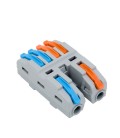 .Borna de conexión de 1x2 doble, en line