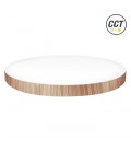 PLAFON REDONDO SUPERFICIE MADERA 24W CCT