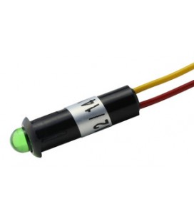 Piloto 12V verde con LED de 5 mm.