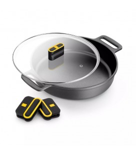 BRA CACEROLA BAJA DE ALUMINIO FUNDIDO CO