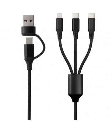 CABLE CARGADOR ONLEX C+USB/DOBLE C+LIGHT
