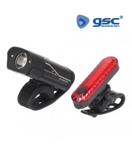 SET LUCES BICICLETA LED RECARGABLE USB